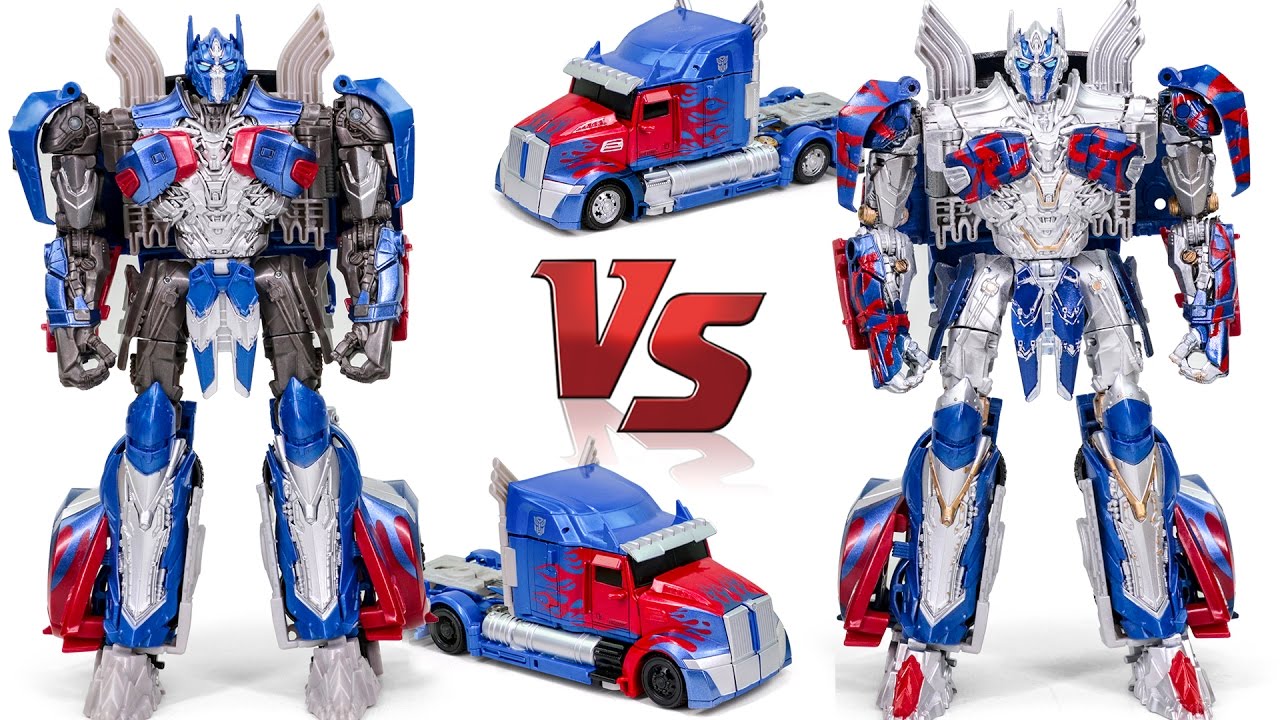 Transformers 5 The Last Knight Optimus Prime VS Custom Optimus Prime Truck Vehicle Car Robots Toys