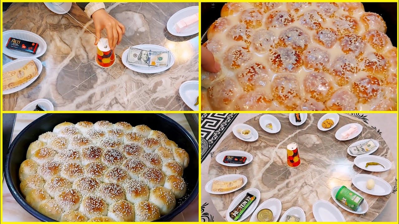 الحظ والتحدي الاقوى بين البنات💪🏻سحب الصحون 🍽 وعمل خلية النحل🐝 سهله وبسيطه😋مشاهده ممتعه🌹