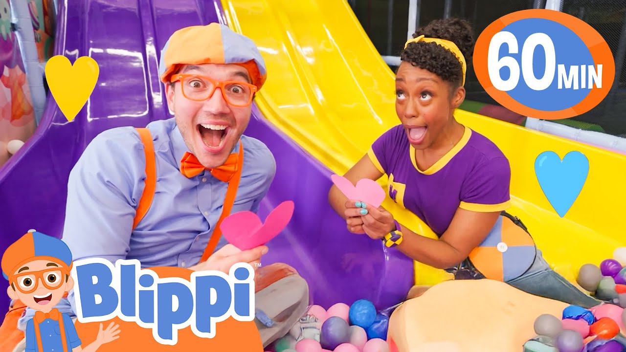 💌Valentines Day Playground Fun | Blippi | NEW Superhero Cartoon for Kids | Moonbug Kids