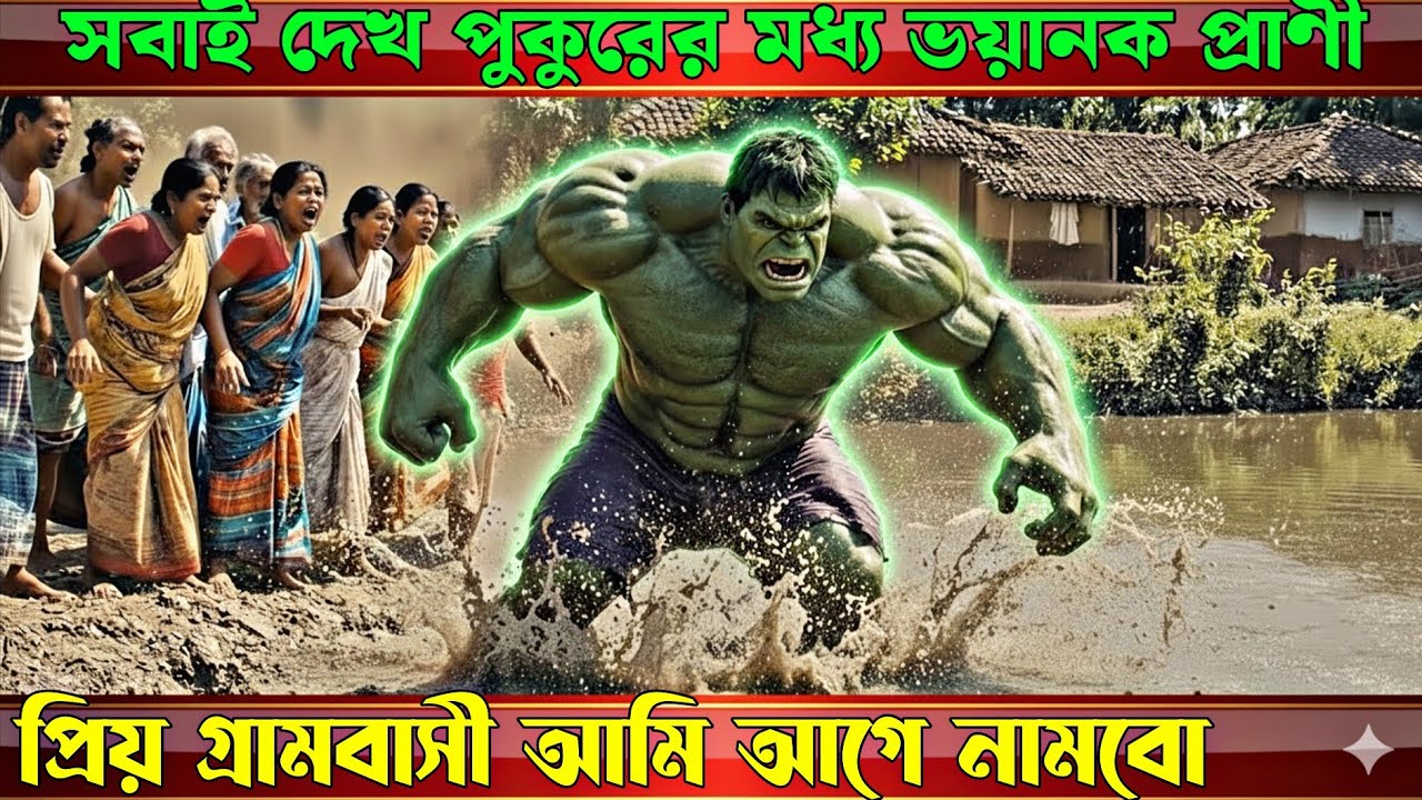 পুকুরের মধ্যে দেখা গেল ভয়ানক এক দানব 😱 | Bangla Avengers Full Story |  AI Bangla Hulk video