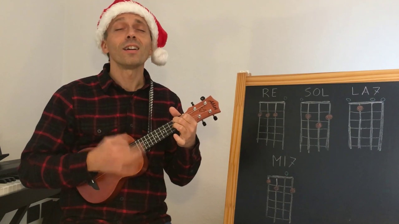 JINGLE BELLS - UKULELE - Tutorial - 4 FACILI ACCORDI