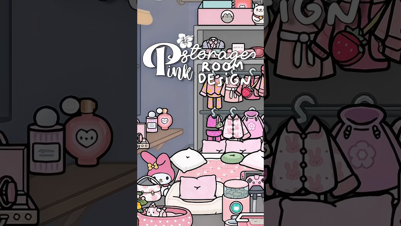 Toca Boca Free Pink Storage Room House💞