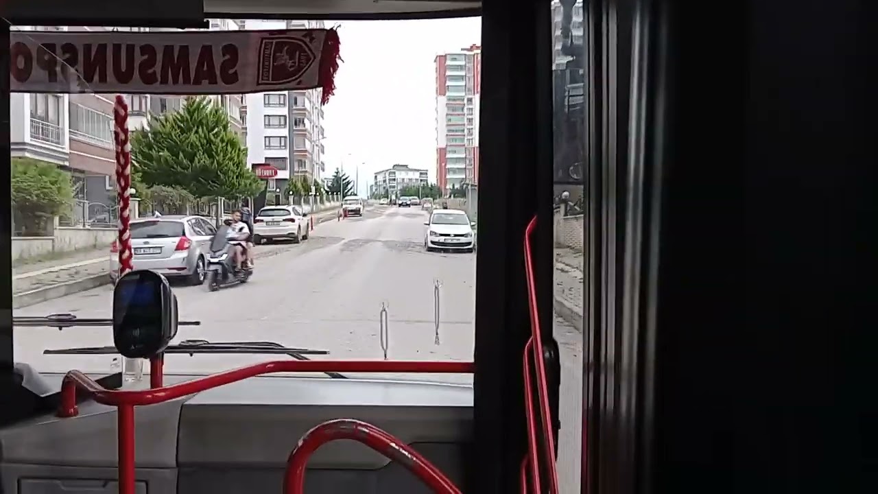 Samsun'da E3 hattı ile Işınsu Parkı - Soğuksu Plantonluğu arasında tam tur (Ekspres hat-Dönüş yönü)