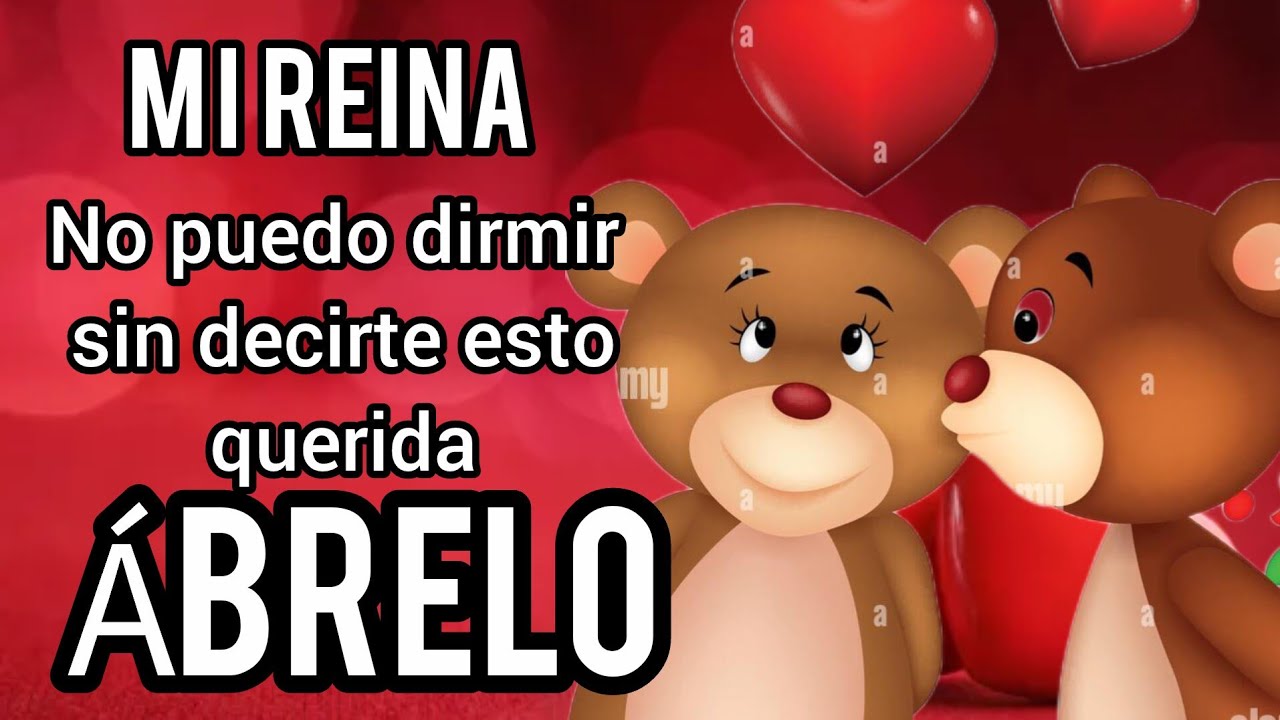 No puedo dirmir sin decirte esto querida por favoy escuchalo ahora corazon por favor escuchalo bb