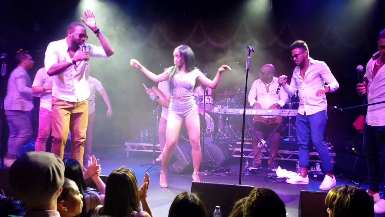 Yanet Fuentes dancing with Maykel Blanco y Su Salsa Mayor in London
