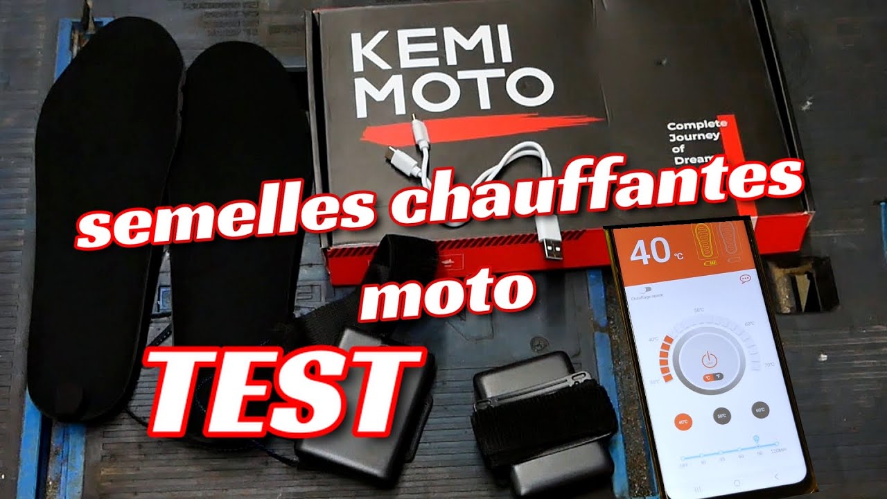 TEST semelles chauffantes moto kemimoto. Un accessoire agréable pour les sorties hivernales.