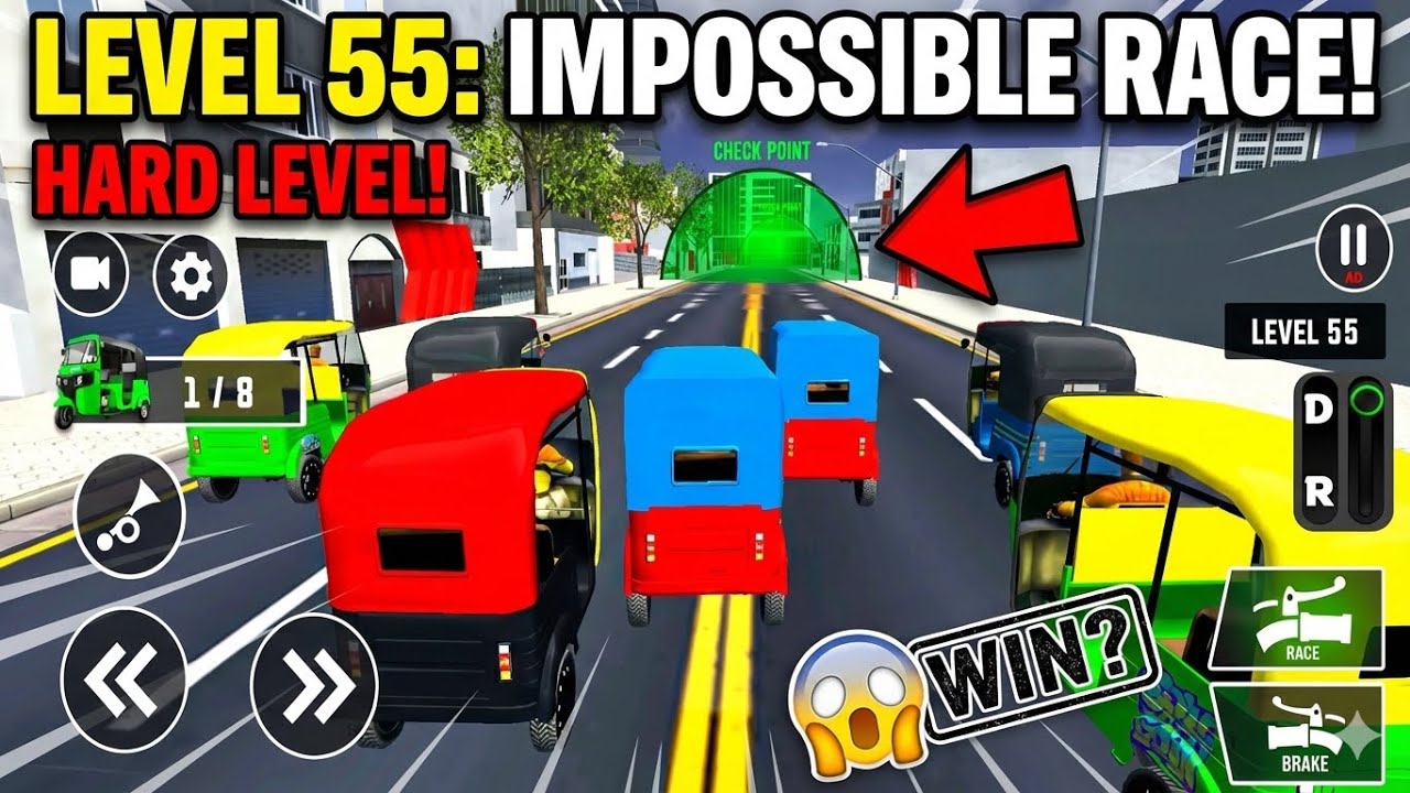 Tuk Tuk Modern Rickshaw Drive Gameplay | Crazy City Traffic Driving Simulator Game 2026 🚖🔥 #games