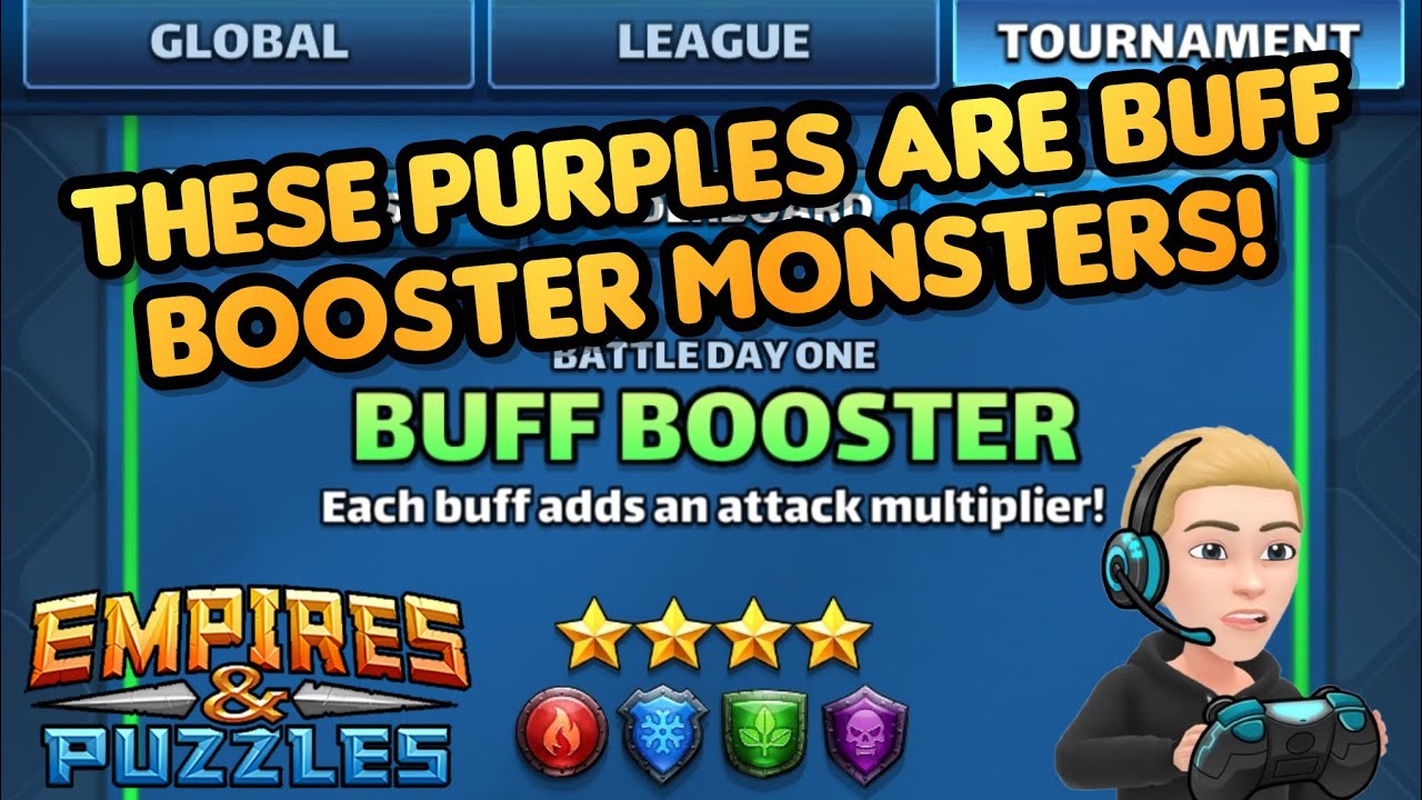 4* Buff Booster Raid Tournament With Commentary! - Day 1 - No Yellow - Empires And Puzzles