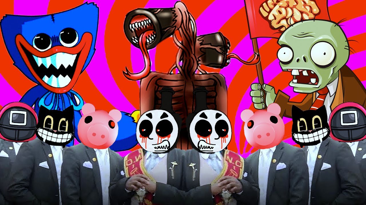 SUPER SCARY Coffin Dance MEGAMIX - Huggy Wuggy & Siren Head & PVZ (Remix)