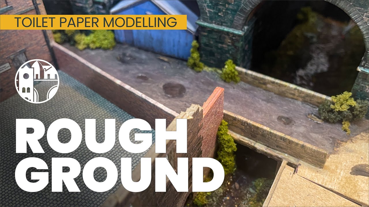 Toilet paper? How I made an urban stream and rough ground with simple materials