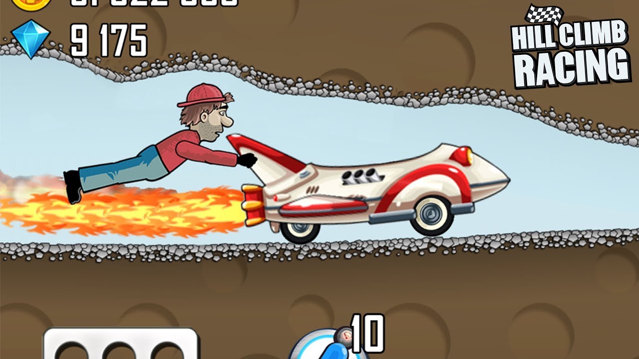 Hill Climb Racing - THE ROCKET in CAVE | GamePlay Android IOS