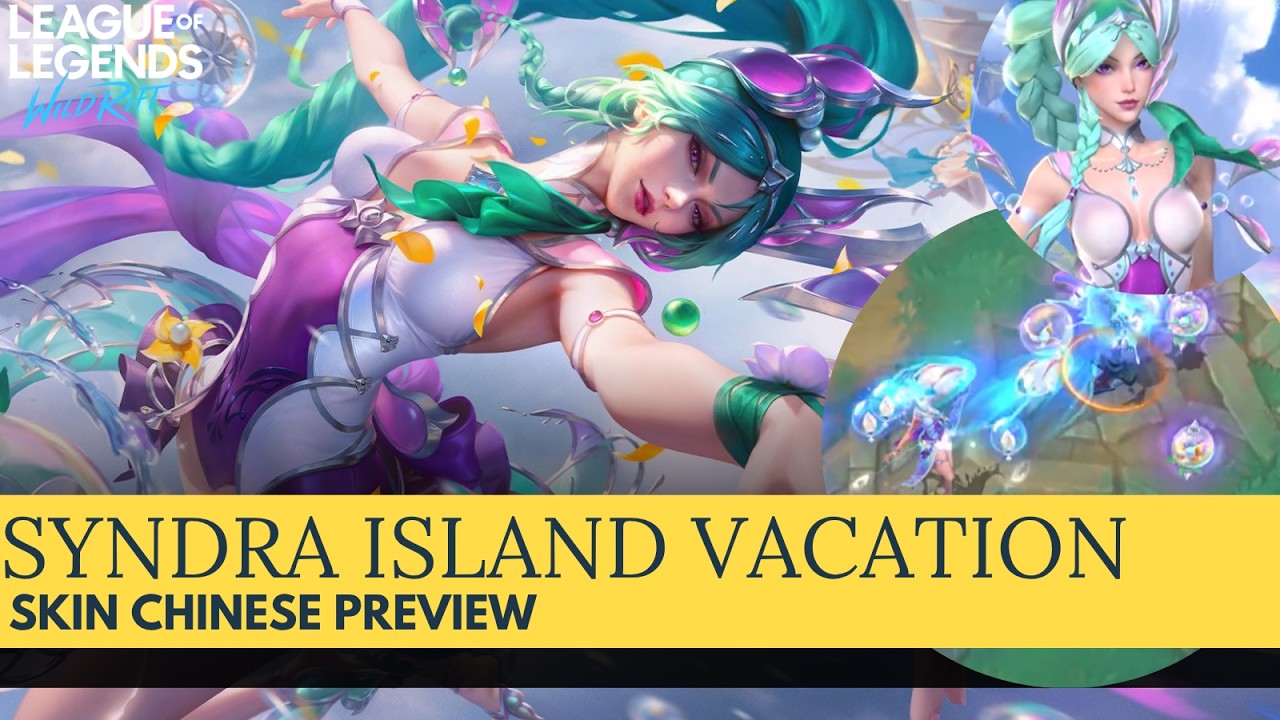 SYNDRA ISLAND VACATION! (F&Eacute;RIAS NA ILHA) NEW LEGENDARY SKIN (SPOTLIGHT PREVIEW)
