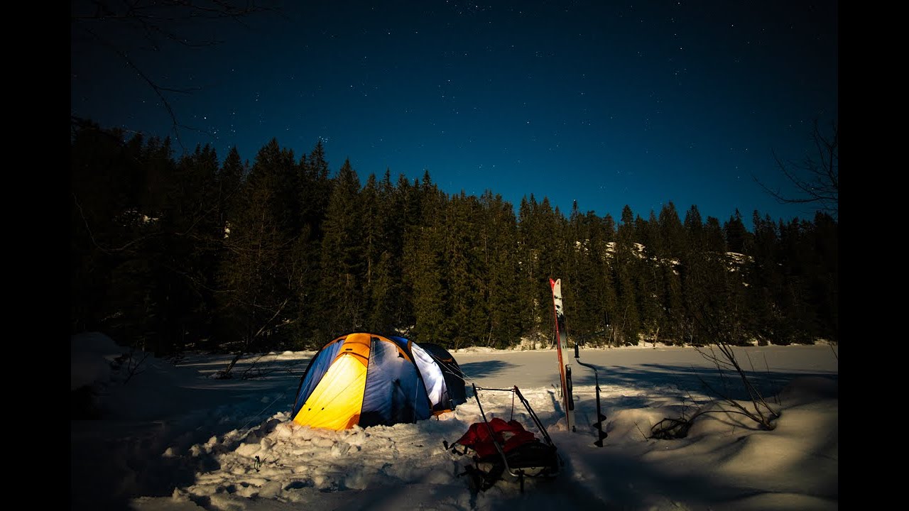 Solo Winter Camping In The Forest