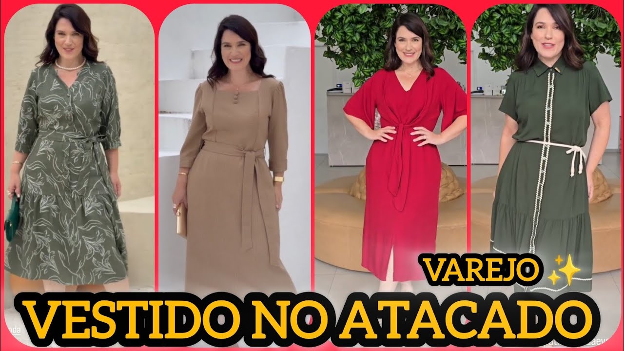 VESTIDOS NO ATACADO E VAREJO 🇧🇷PROVADOR FASHION COM RENATA CASTANHEIRA🌹✨#vestidos #moda #modamodesta