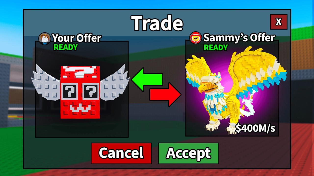 Trading Lucky Blocks To SECRET Griffin in Steal a Brainrot!