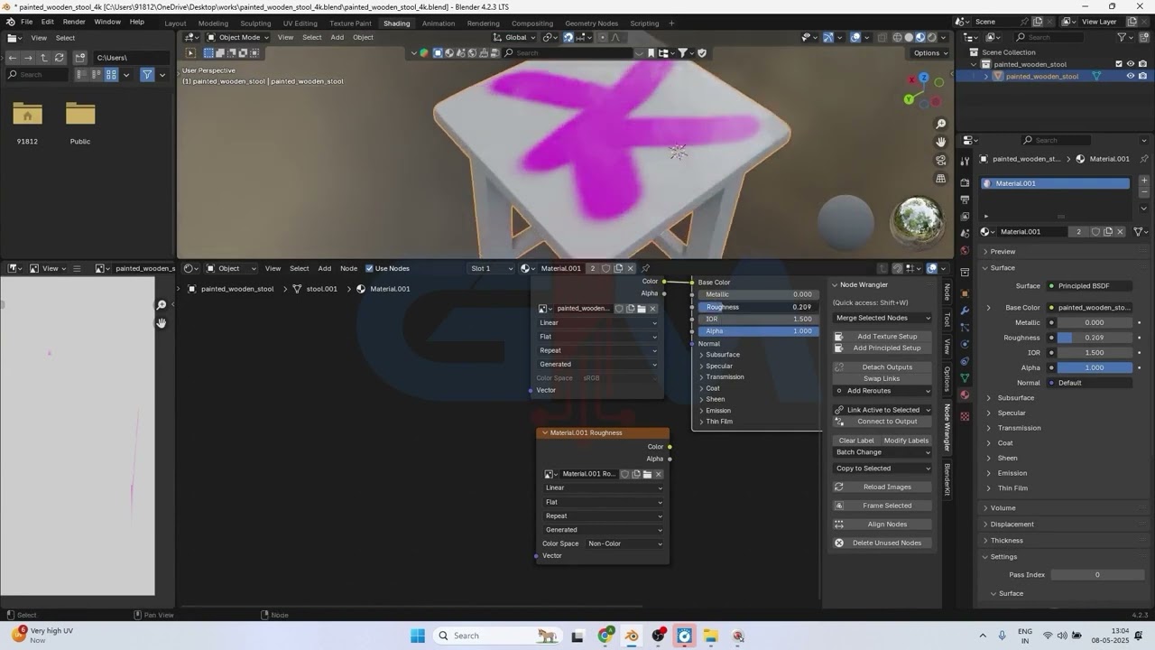 Blender Roughness Mapping