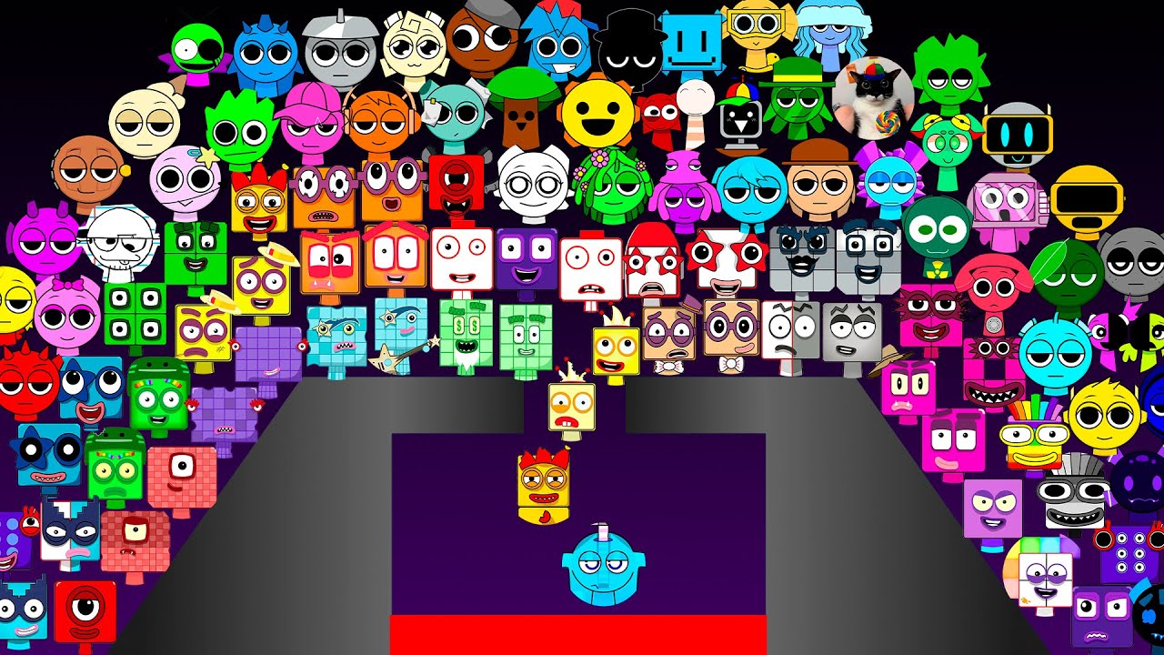 100 SPRUNKI VS NUMBERBLOCKS SPRUNKI Marbles Tournament - Marble Race in Algodoo! Who will win?