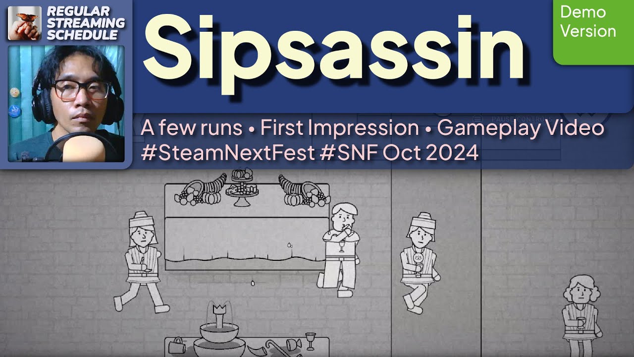 Sipsassin (Demo) - First Impression - Gameplay (A few runs) #SteamNextFest #SNF Oct 2024