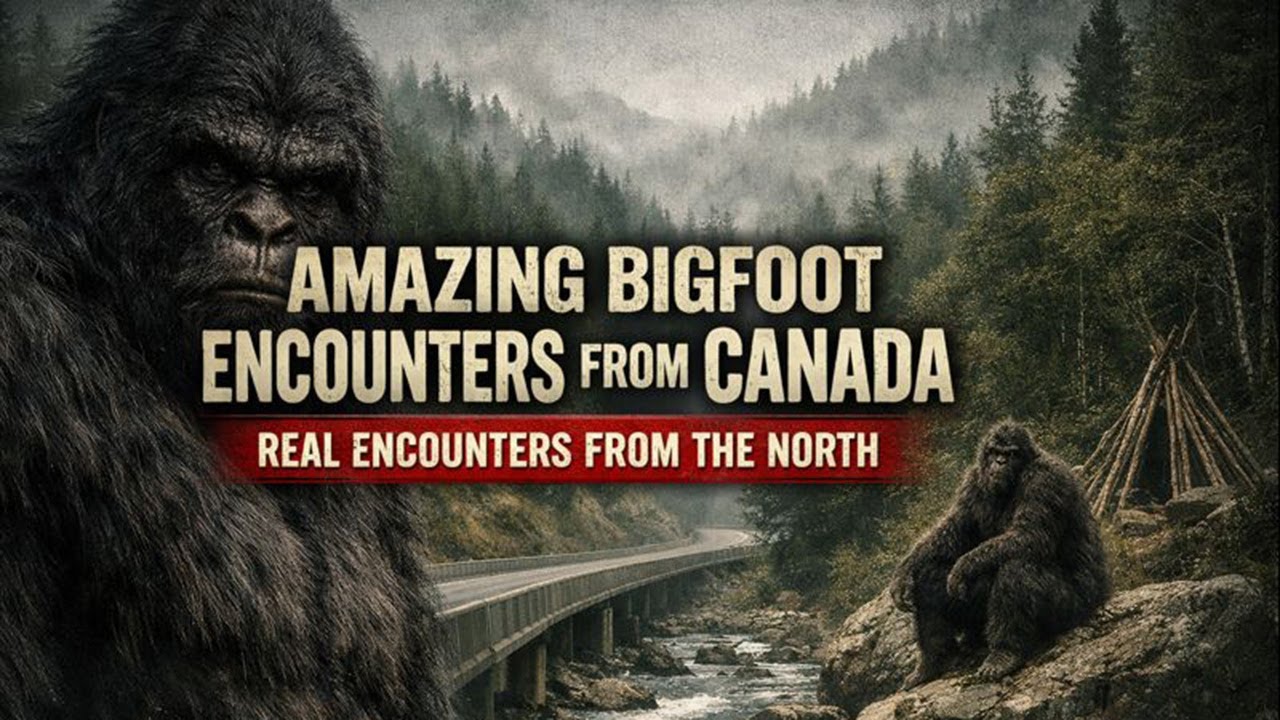 NINE FOOT SASQUATCH SPOTTED ON VANCOUVER ISLAND HIGHWAY | MASSIVE CREATURE WATCHING FROM THE RIVER