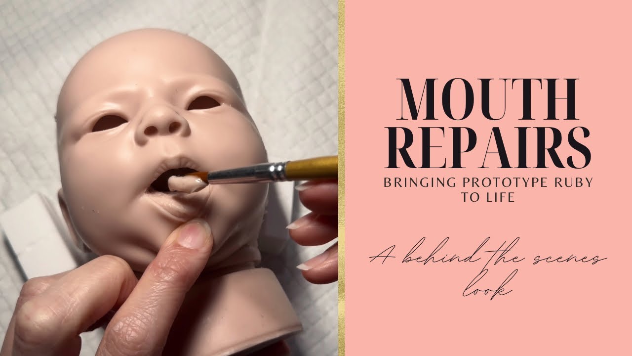 Repairing Prototype Realborn Ruby’s Mouth, Bountiful Baby Silicone Doll, Silicone Mouth Repairs