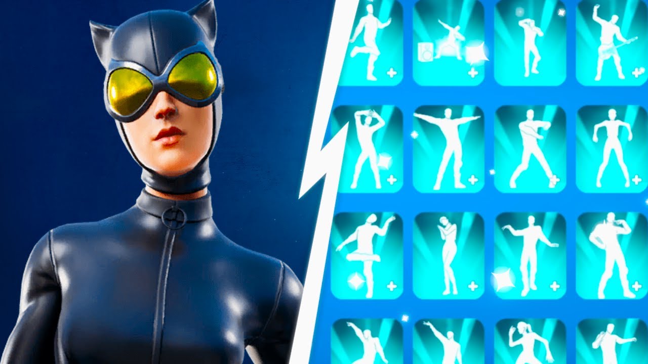 Catwoman Comic Book Skin Does EVERY Icon Series Emote! 😺🔥 | Fortnite Showcase