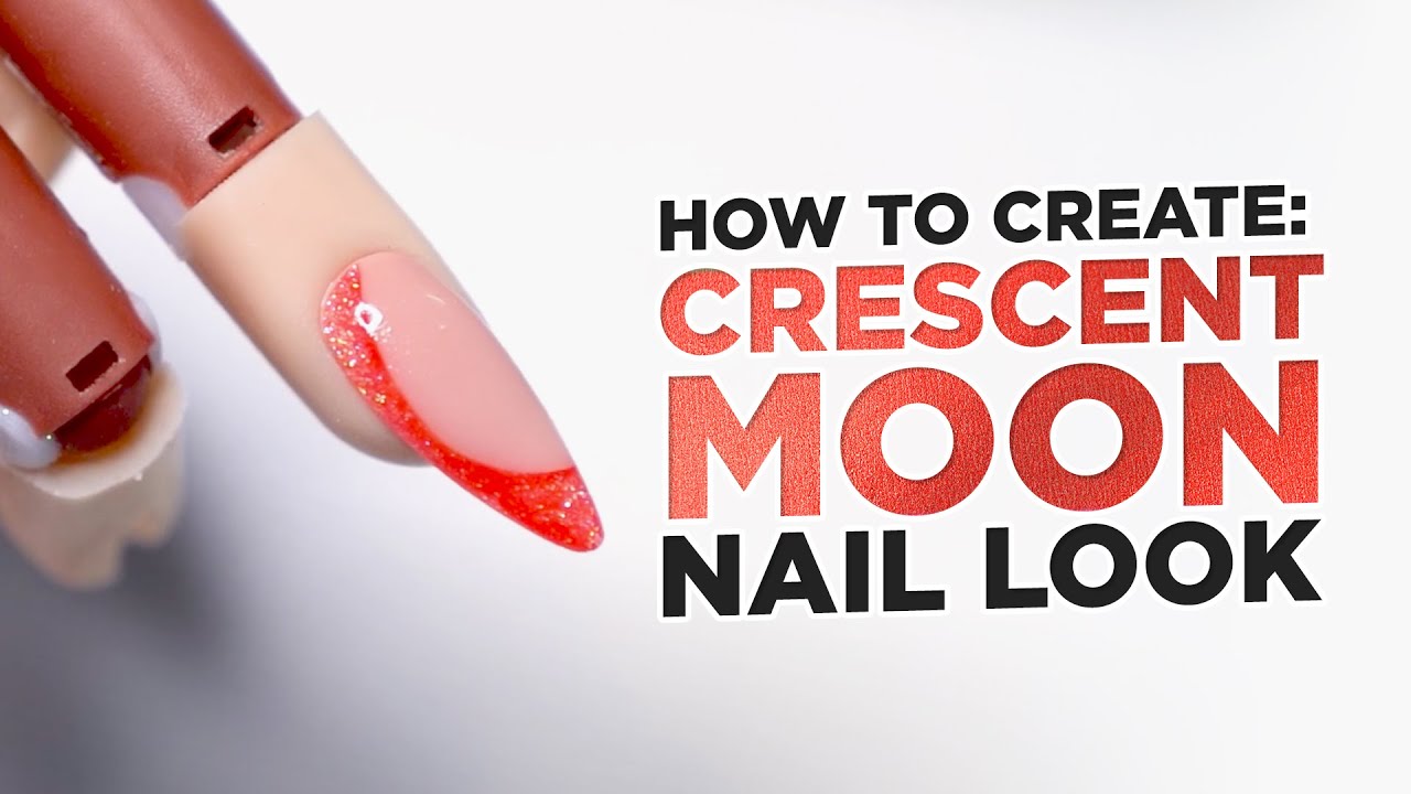 How to Create: A Crescent Moon Negative Space Nail Design