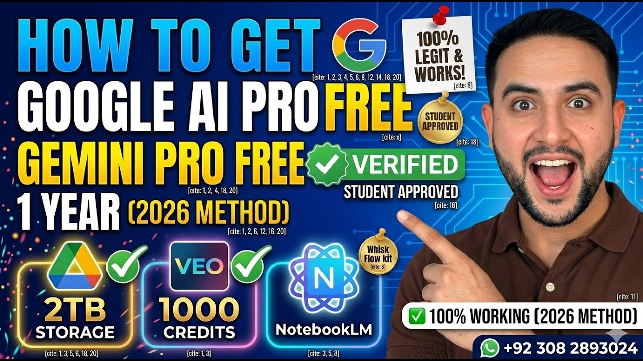 How to Get Google AI Pro (Gemini Pro) for 1 Year! 🎓 (2026 Method)