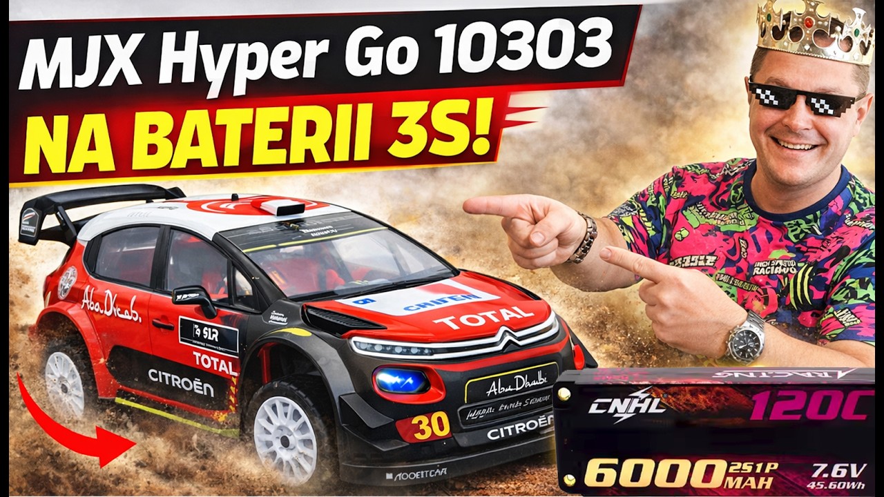MAŁY POTW&Oacute;R, KT&Oacute;RY ZABIJA OPONY! MJX Hyper Go 10303 3S Citroen Test