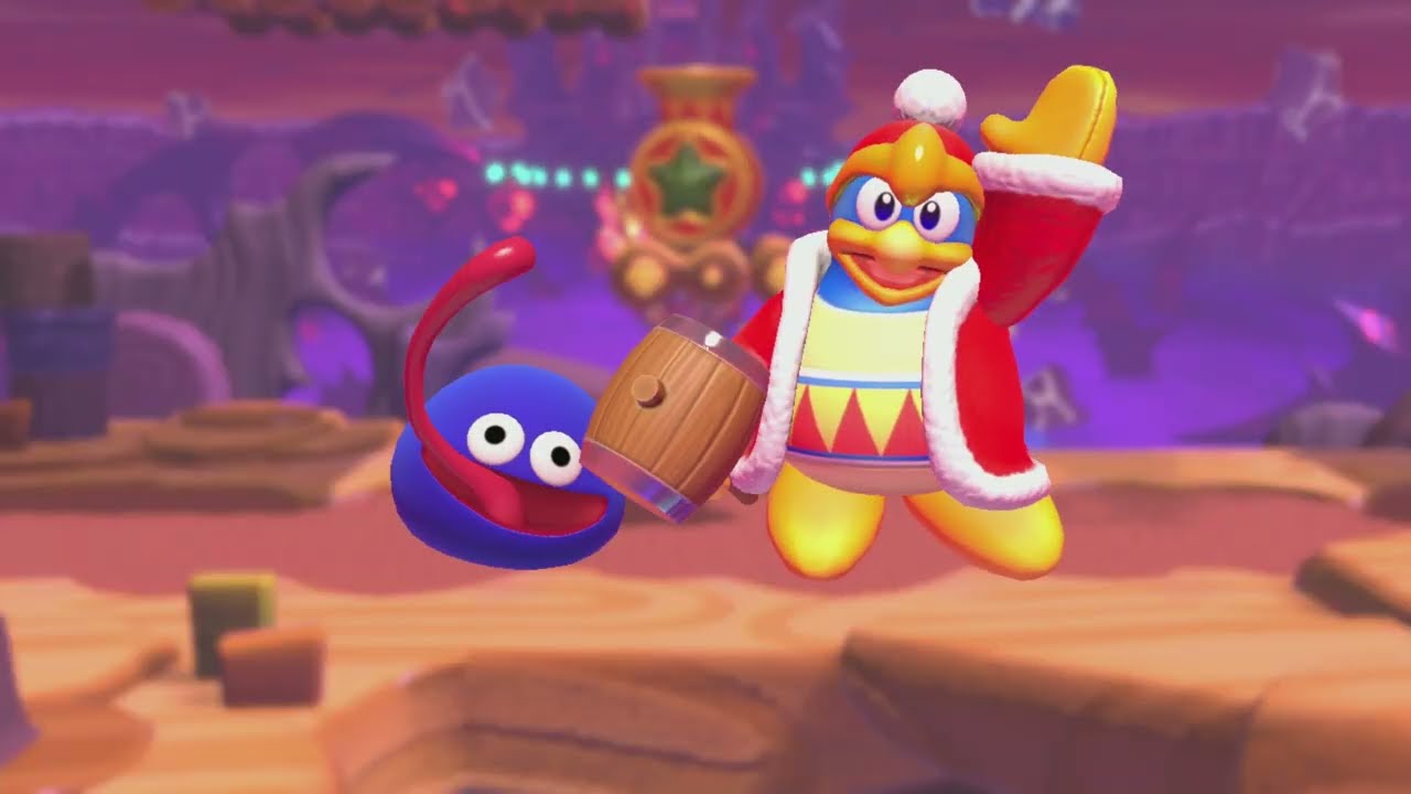 Kirby Fighters 2 - 100% - 2 Player - Story Mode - Final Chapter - Gooey + King Dedede