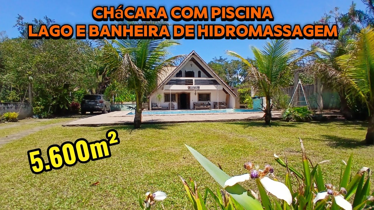 Chácara com piscina, lago, banheira de hidromassagem e muita natureza. 