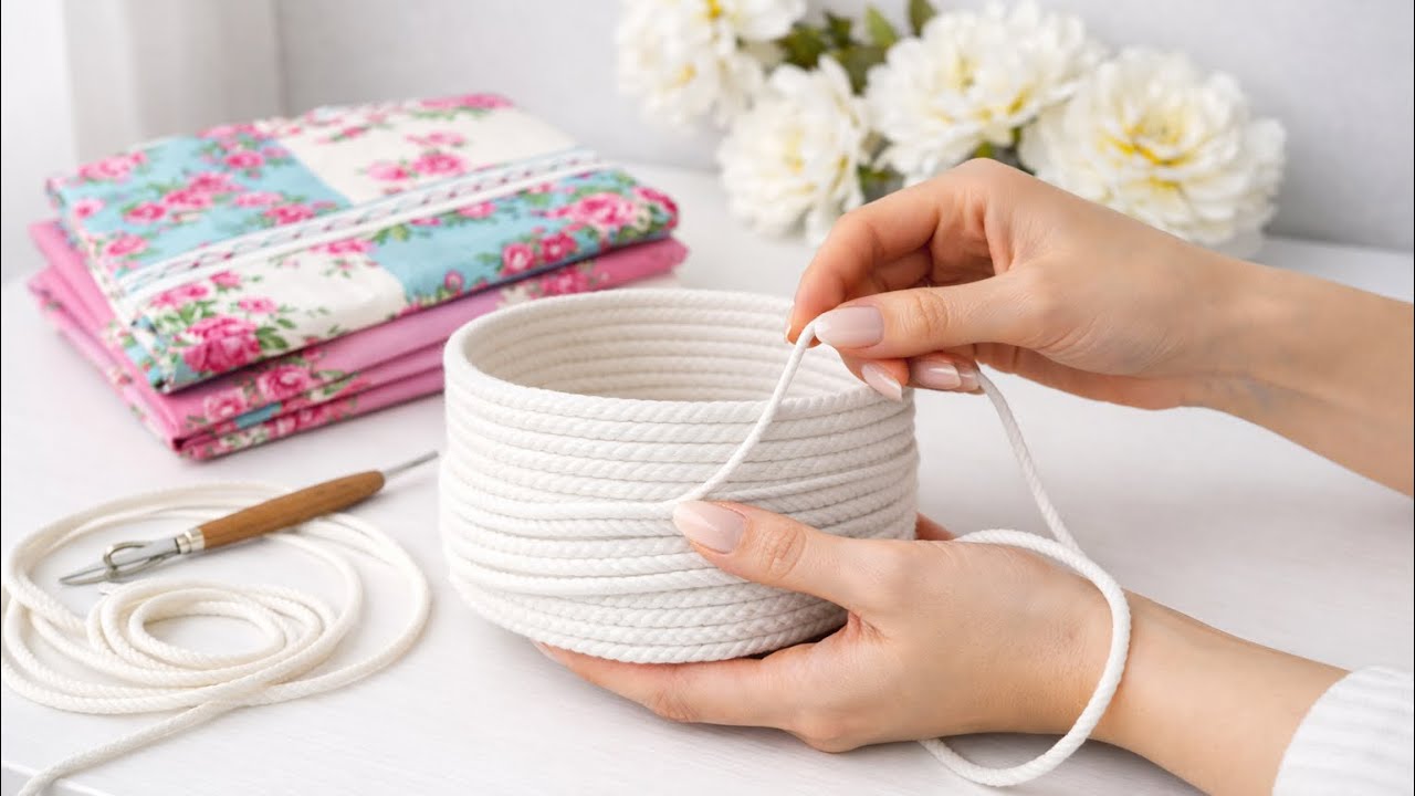 How to Make a Macrame Basket from a Recycled Plastic Bucket 😍| Easy DIY Home Decor