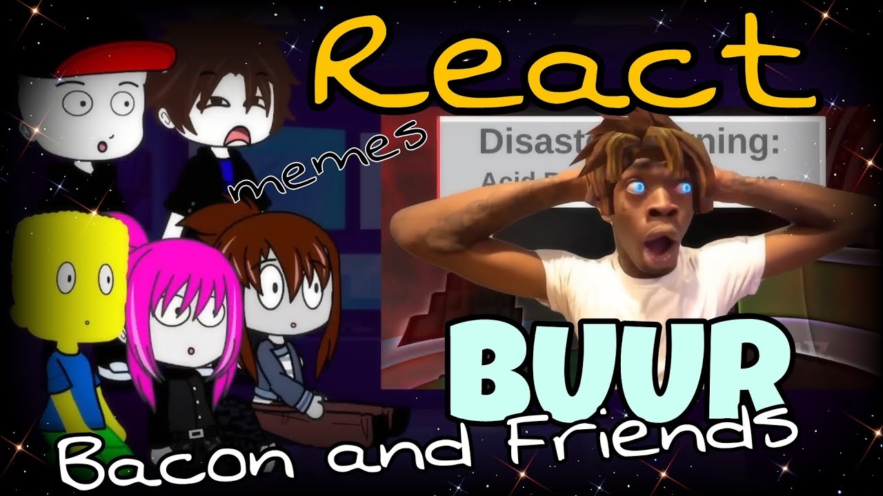 BACON и другие персонажи ROBLOX реагируют на забавный момент BUUR //Gacha/kakyne