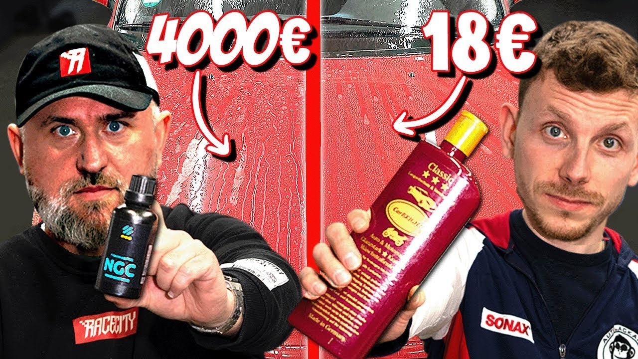 4.000&euro; vs. 18&euro; Autopflegeprodukte