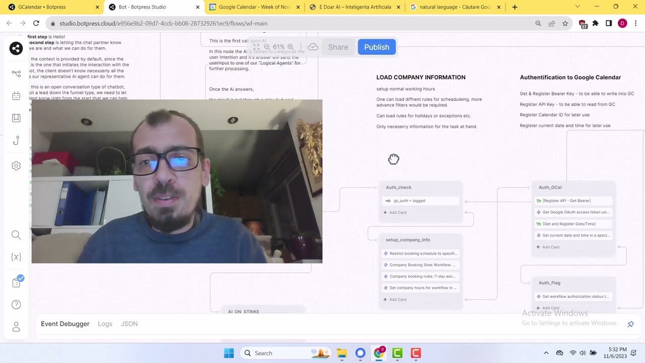 🤖 Google Calendar API integrated into Autonomous BotPress ChatBot