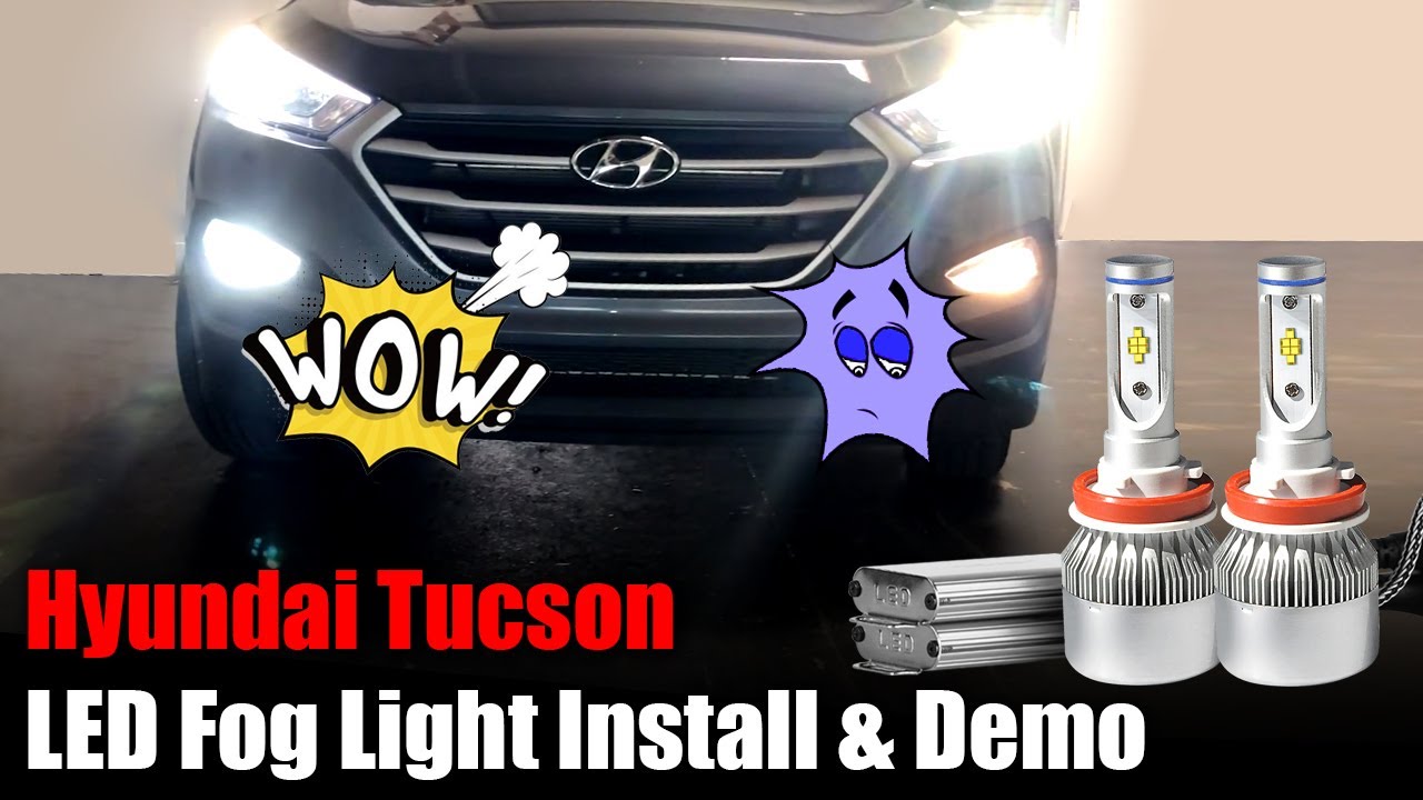 Hyundai Tucson 2016 2017 2018 2019 2020 — Как установить светодиодные противотуманные фары?