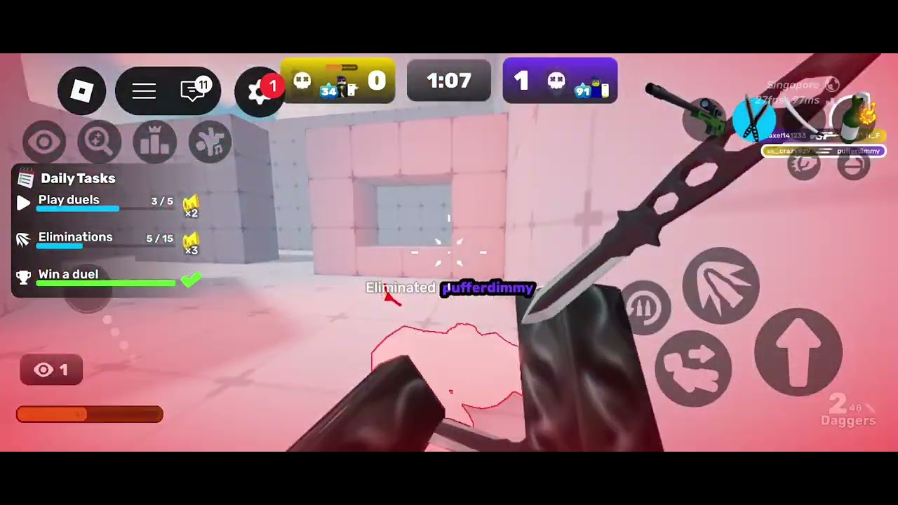 I play rivals new update in Roblox) Roblox rivals gameplay on mobile 