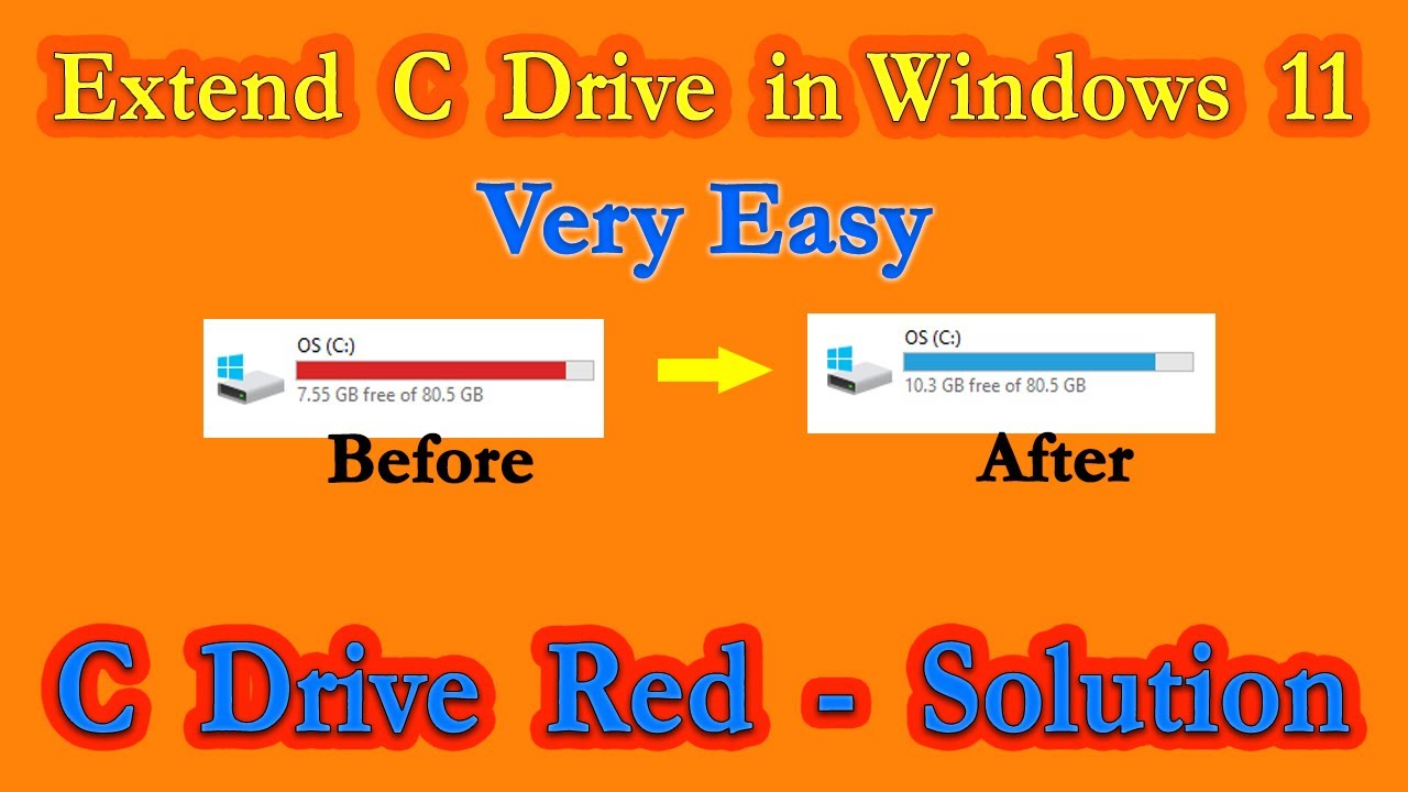 How to Extend C Drive in Windows 11 (Very Easy) | How to increase c drive space in windows 11/10