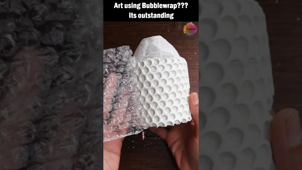 Art using bubble wrap #artandcraft #diy #creativecat #craft