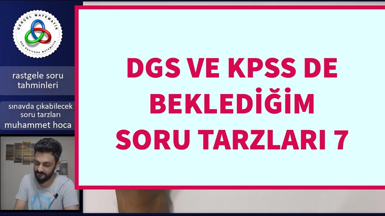 DGS VE KPSS DE BEKLEDİĞİM SORU TARZLARI 7 #2020KPSS #DGS #DGS2021