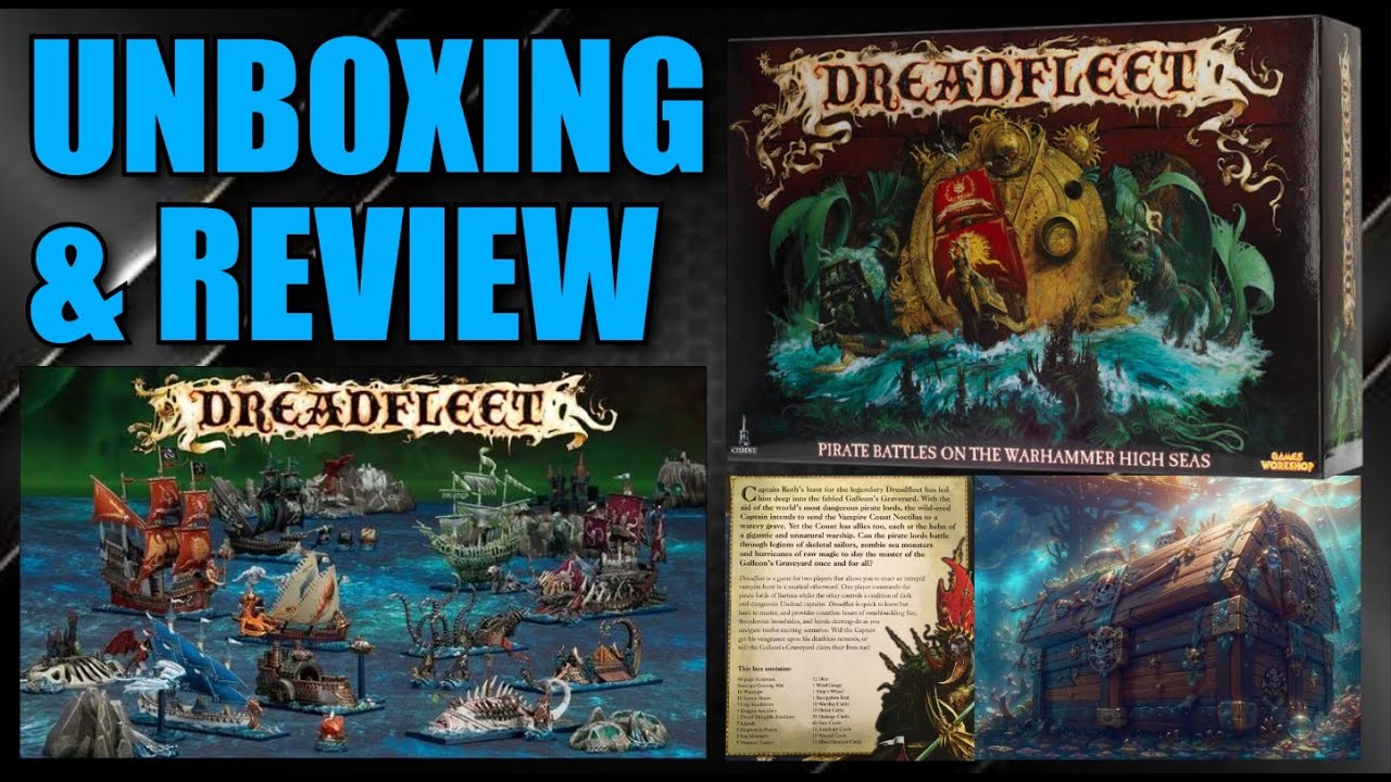 Games Workshop DREADFLEET oop Forgotten TREASURE?  Pirate Battles on Warhammer High Seas! Unboxing