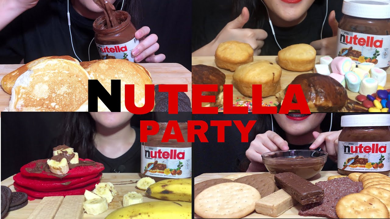 ASMR | NUTELLA PARTY COMPILATION | CRISANBEE EATS