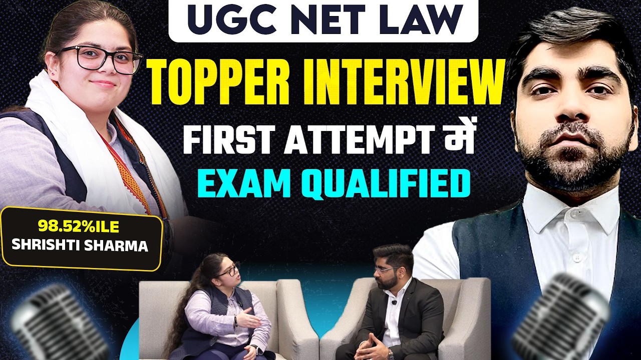 UGC NET Law Topper Interview🔥| UGC NET JRF Law Topper's Talk With Shrishti Sharma | Karan Sir