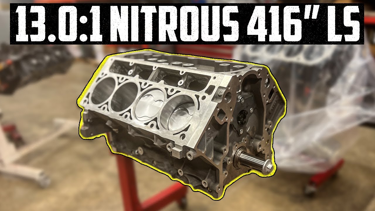 Сборка закисного короткого блока LS3 416 Stroker — 13.0:1 с высокой степенью сжатия