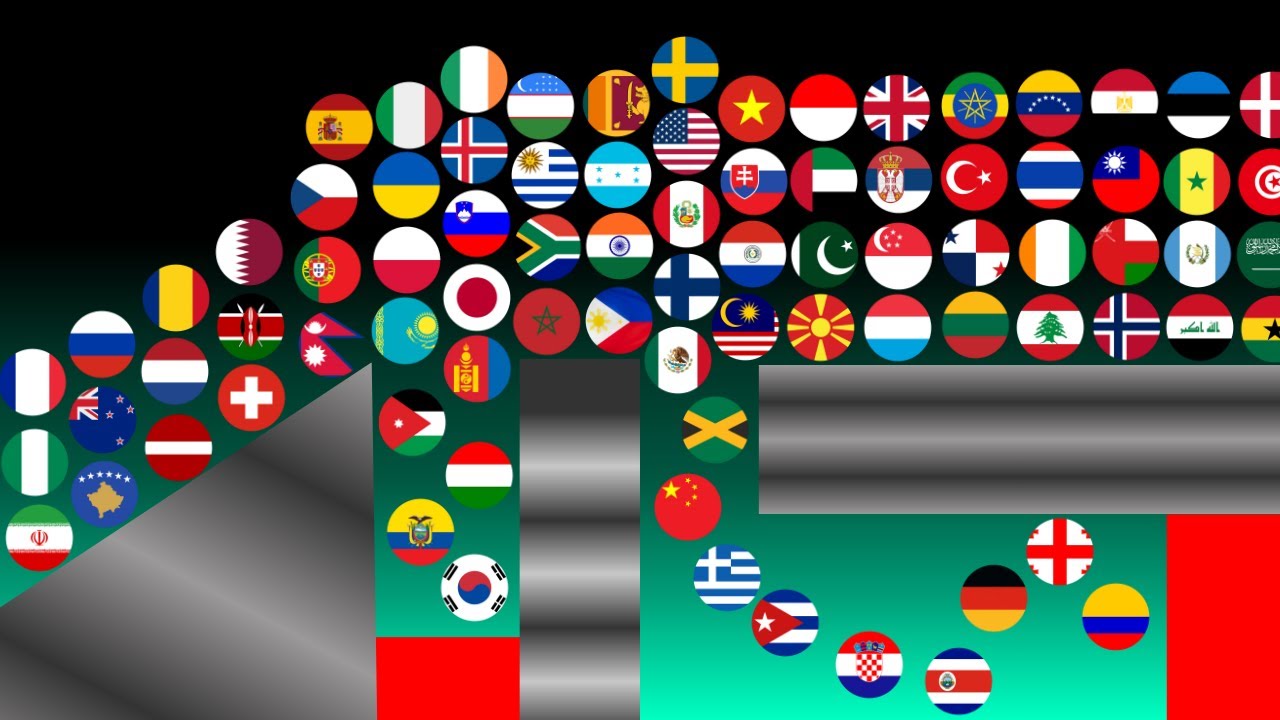 100 Countries Survival Marble Race #2