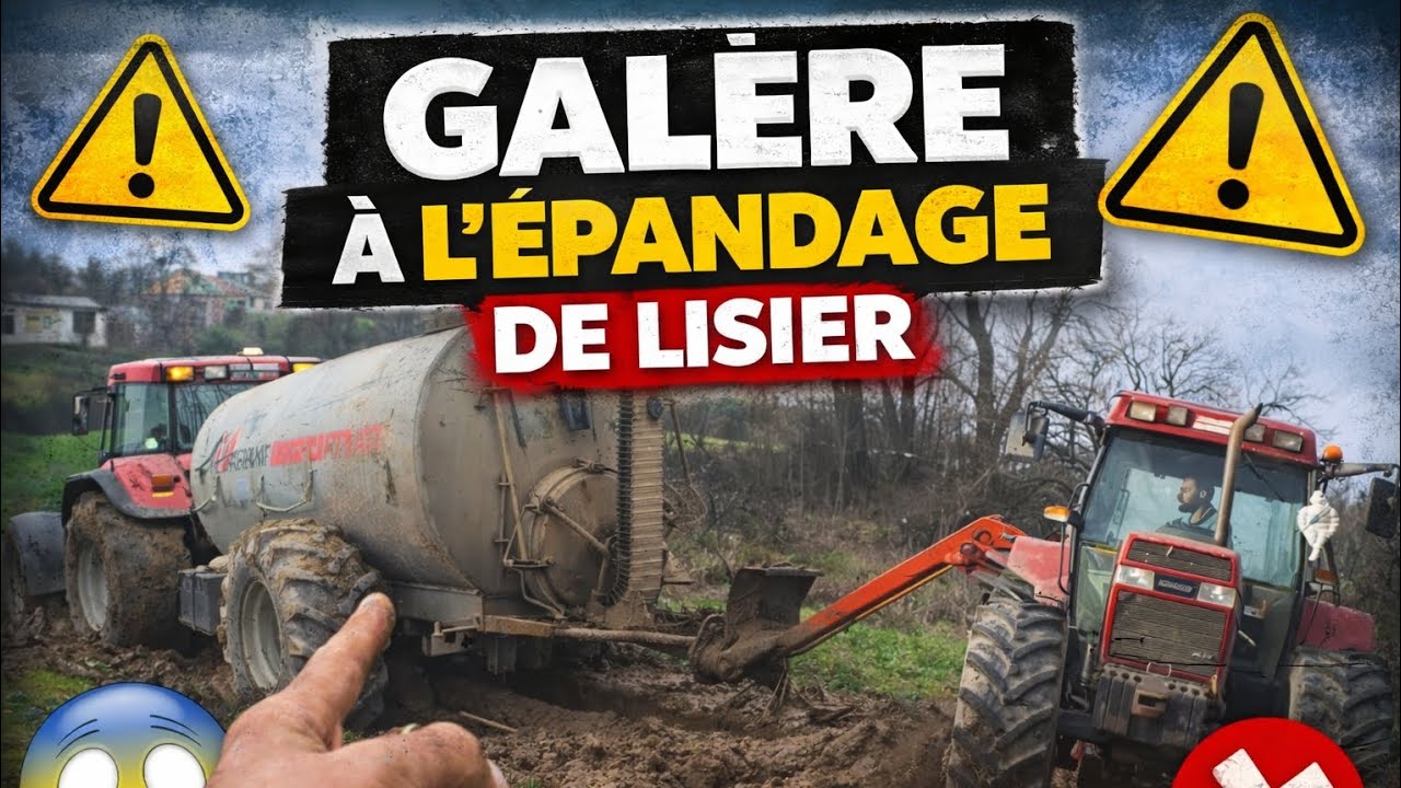 Grosse galère à l'épandage de lisier[2J a la ferme]