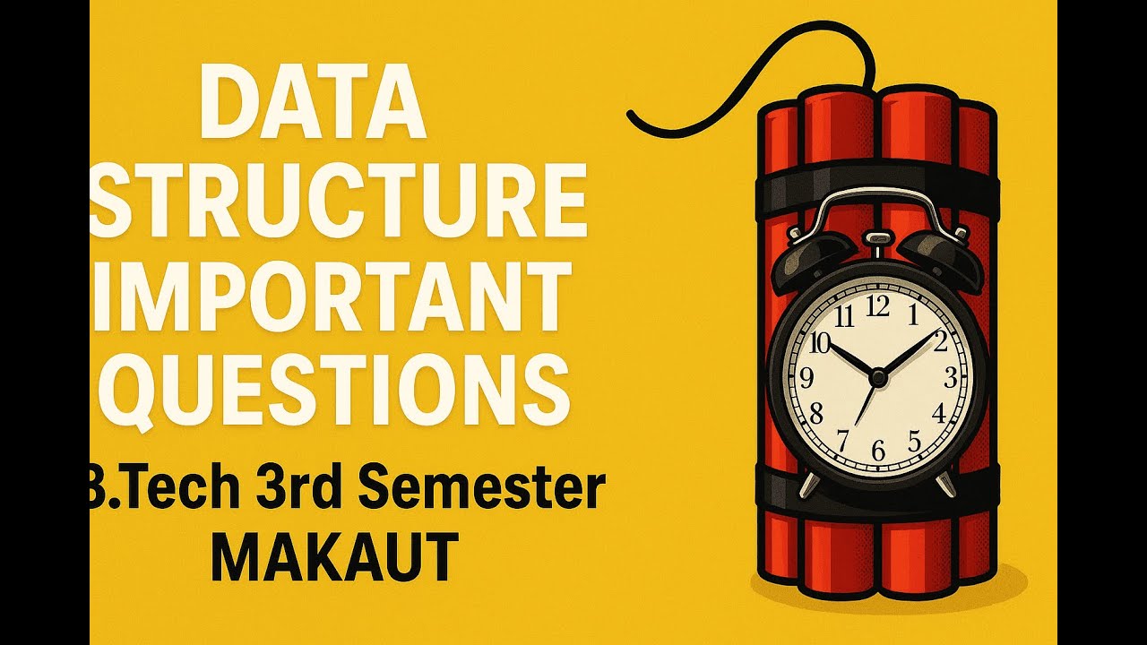 Data Structure Exam Important Questions | BTech 3rd Sem MAKAUT Students Must Watch #btech #makaut