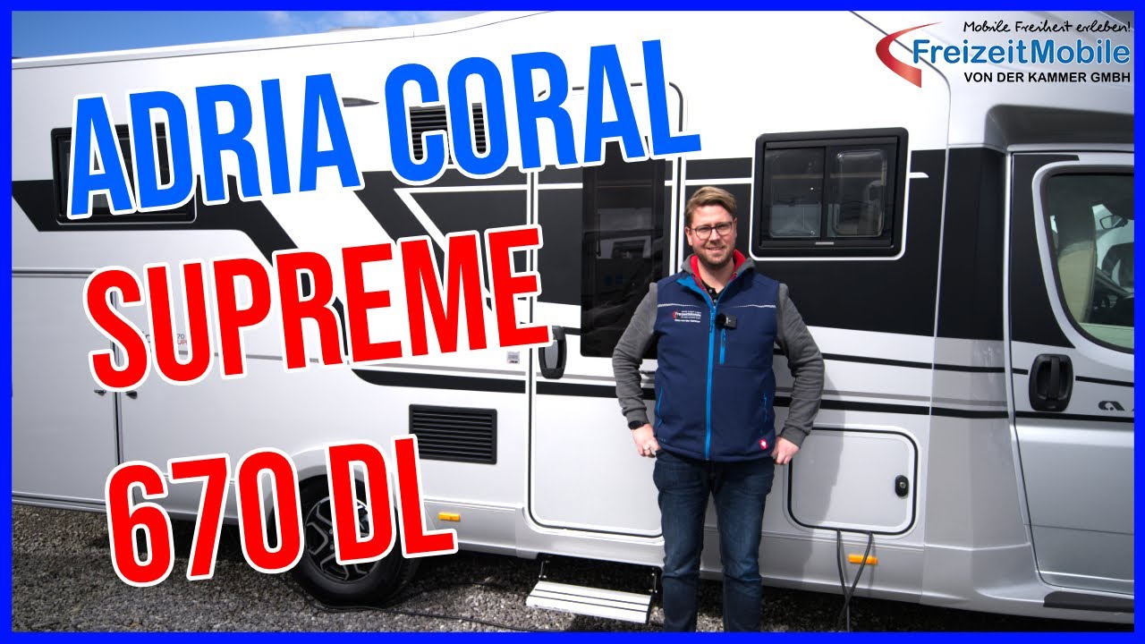 Adria Coral Supreme 670 DL Modell 2021 - face-to-face Sitzgruppe und schöne Einzelbetten