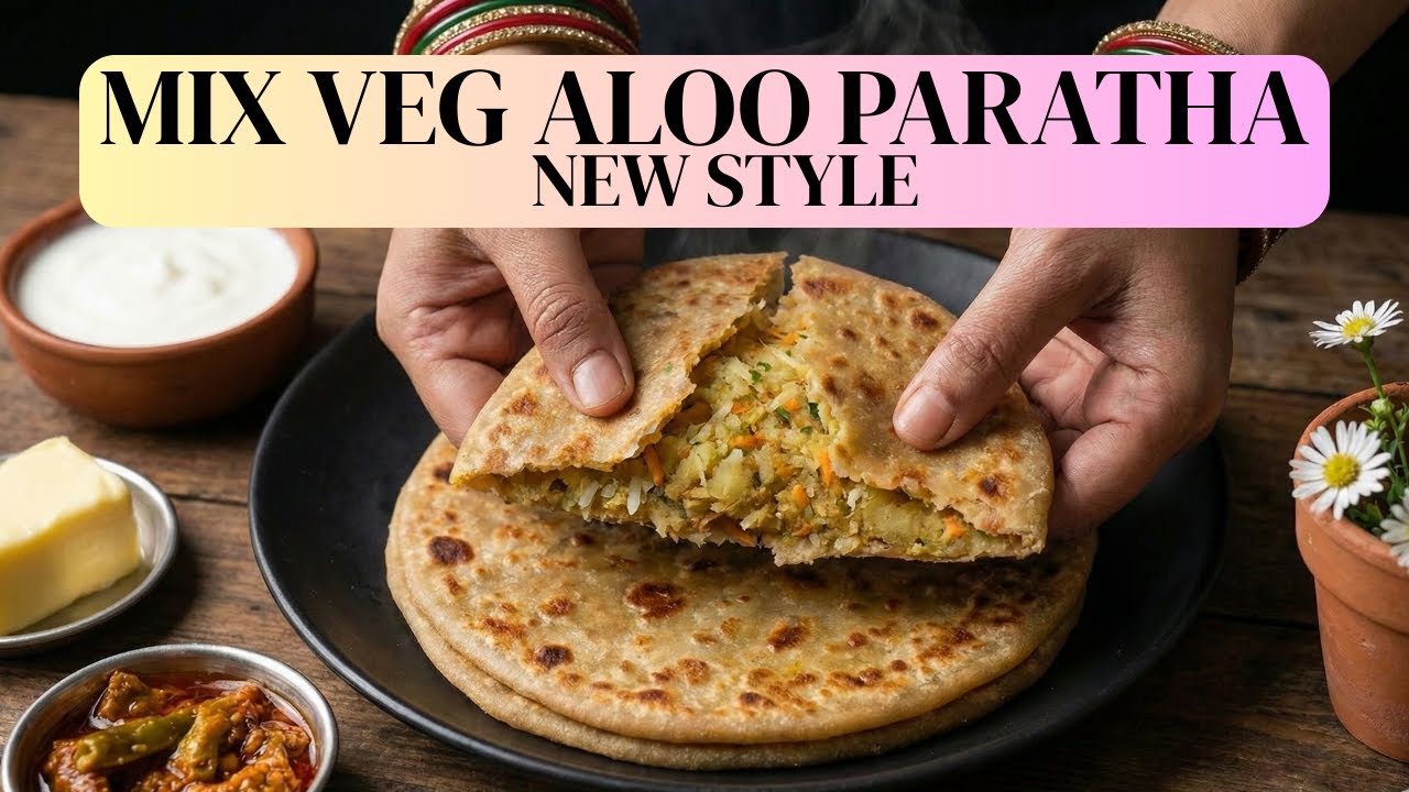 MIX VEG ALOO PARATHA #MOM STYLE ALOO PARATHA WITH GREEN CHUTNEY #EASY RECIPE WITH RAKI COOKING 2.4