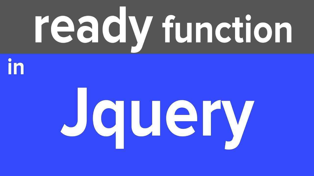 jquery basic function - document ready function ( ) || jquery in english