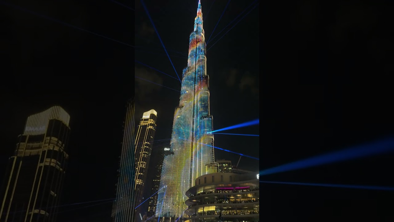 Dubai Burj Khalifa lights 